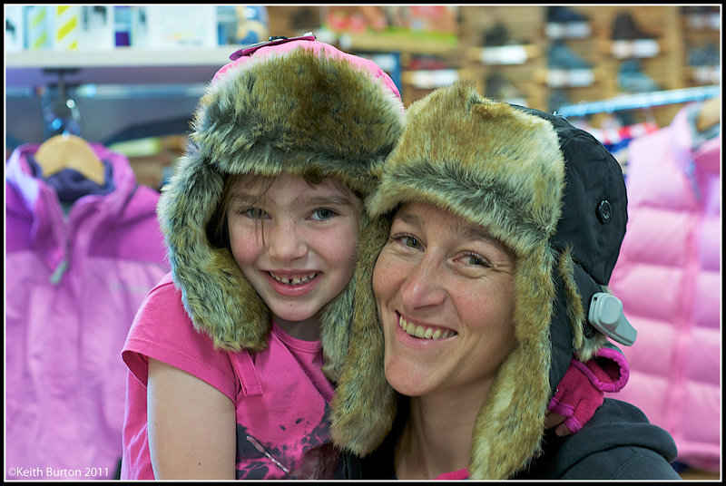 Trying on hats..........