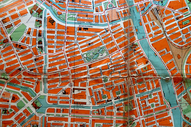 Map of Amsterdam of 1937 – De Pijp neighbourhood