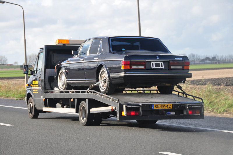 Rolls-Royce being driven