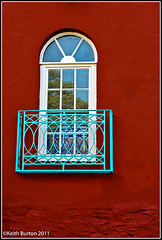 Window in red wall