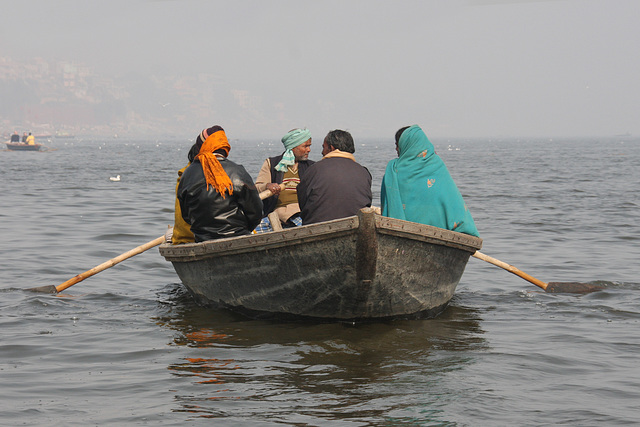 Rowing down the Ganges