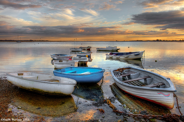 Boats at sunset