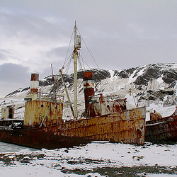 Abandoned whalers in South Georgia