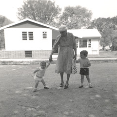 Jeanne, Nancy and Mrs. Hawley-May 1958