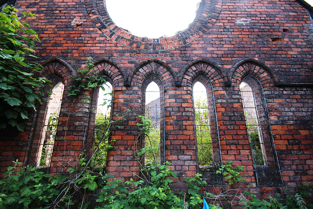 Former Catholic Apostolic Church, Park Road South, Birkenhead, Wirral (burnt 2009)