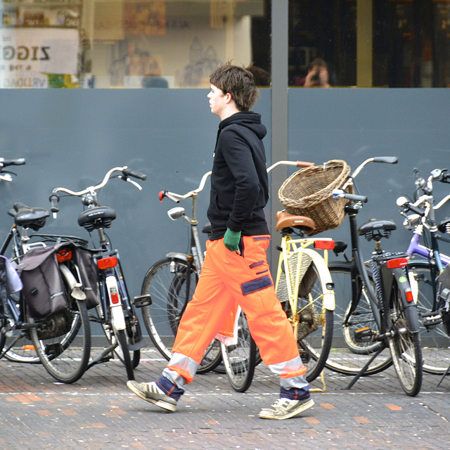 Orange trousers