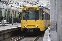 Stadsbahnwagen B on service on line U11 of the Essener Public Transport Company (EVAG)