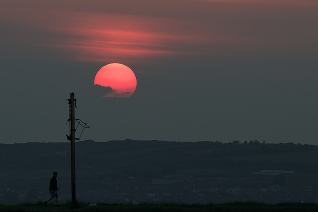 Sunset over Portsdown Hill