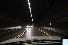 Driving through the Pfändertunnel