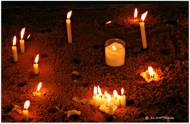 Candles for peace.
