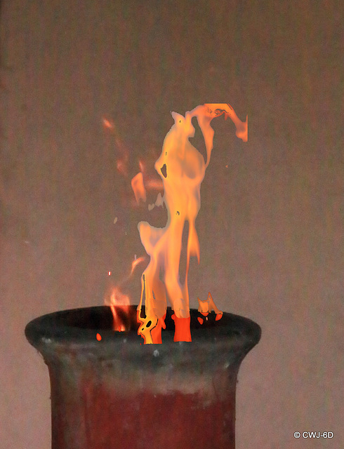 When lighting a fire - flames shouldn't come out of the top of the chimney!