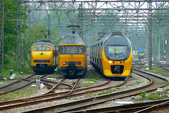 Dutch trains at Haarlem station