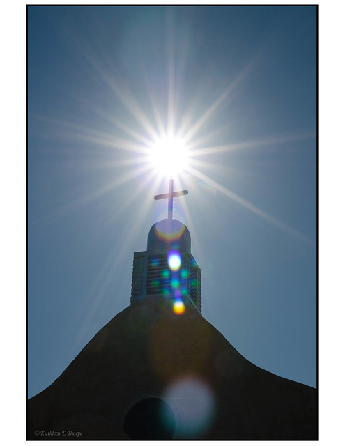 San Ysidro Church lens flare