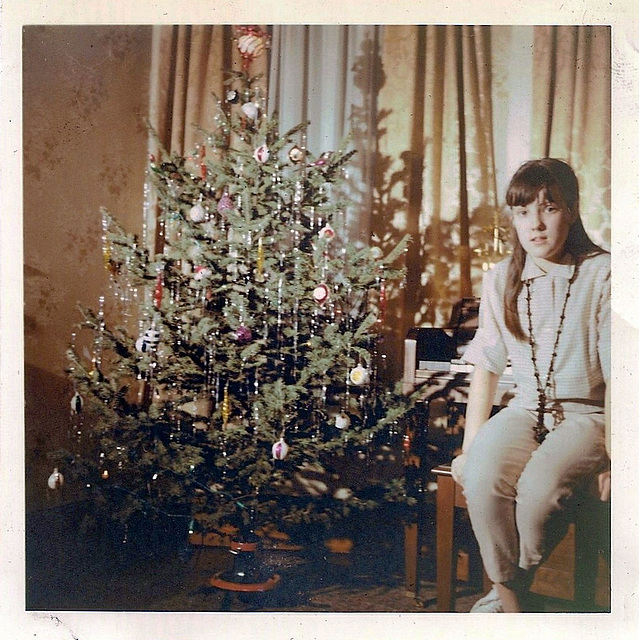 "Why, Yes, Mother, I'd Be Delighted To Have You Take My Picture By The Christmas Tree."