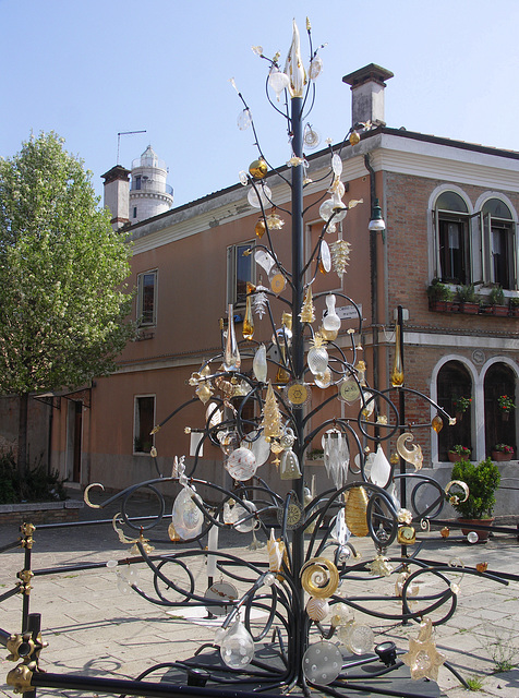 Glass dangly sculpture