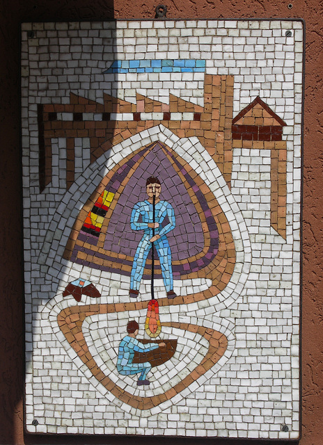 Glass-making mosaic