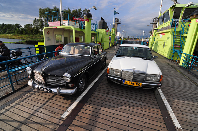 Volvo and Mercedes on the ferry