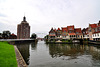 Enkhuizen – View of the harbour and the city gate Drommedaris