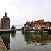 Enkhuizen – View of the harbour and the city gate Drommedaris