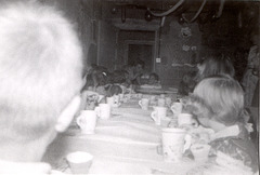 Baby boomers birthday, 1950.  I counted 17 cups on this table in the Vintage Photos Theme Park.