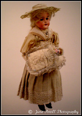 Painting of a Victorian doll.