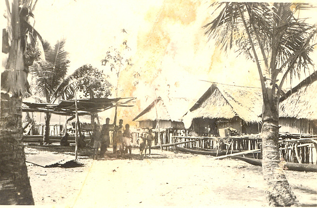 Fijian village, c. 1945