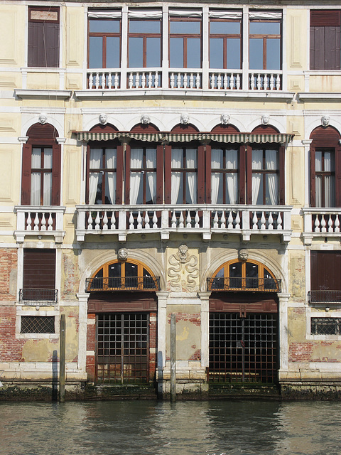 Old house with stone faces