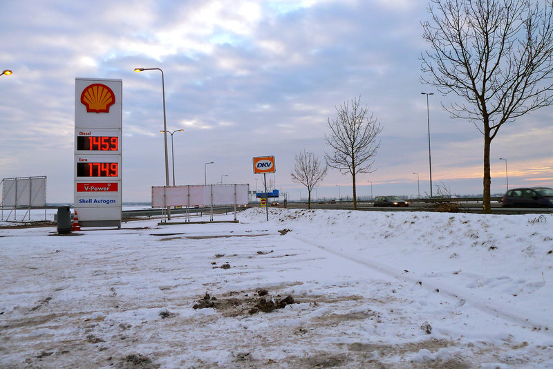 At the petrol station