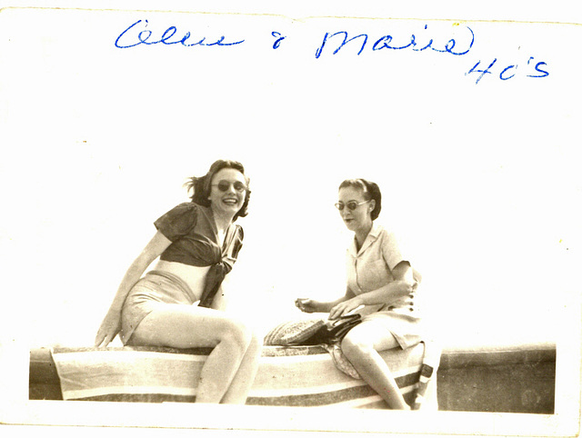 Mom and best friend Marie, c. 1940, New Orleans