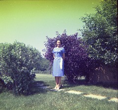 Mom, and Karen going somewhere, 1963