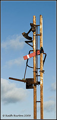 Langstone Harbour - old railway signal from the "Hayling Billy" railway line