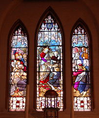 East Window a memorial to Mrs Mond of Brimington Hall, Saint Andrew's Church, Station Road, Barrow Hill, Chesterfield, Derbyshire