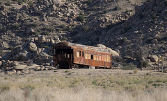 Pioneertown railroad car (054)