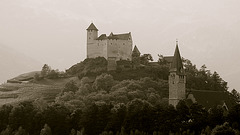 Castle of Balzers on the Swiss–Liechtenstein border
