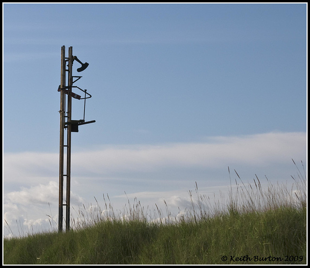 Langstone Harbour - old railway signal from the "Hayling Billy" railway line