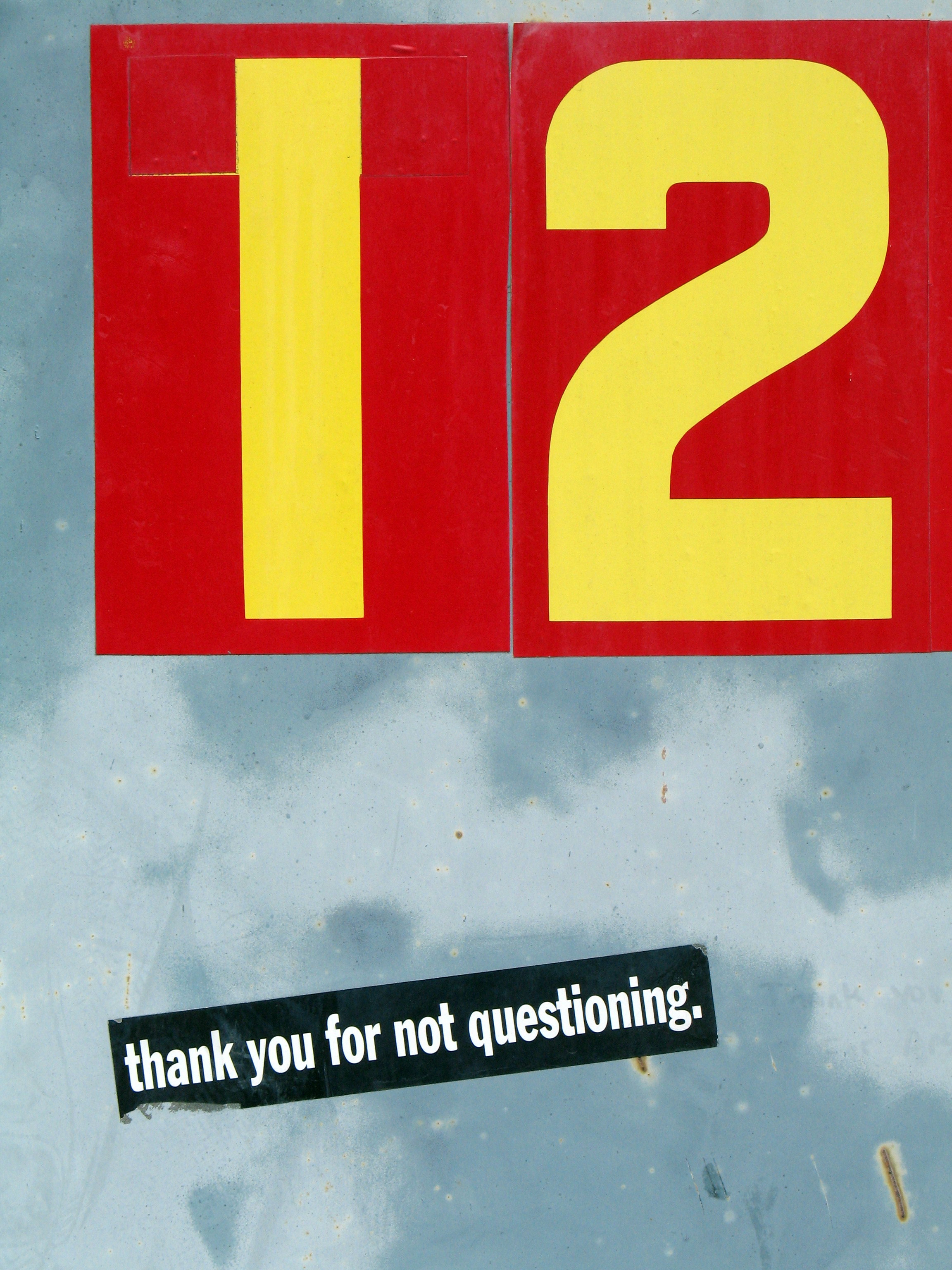 thank you for not questioning