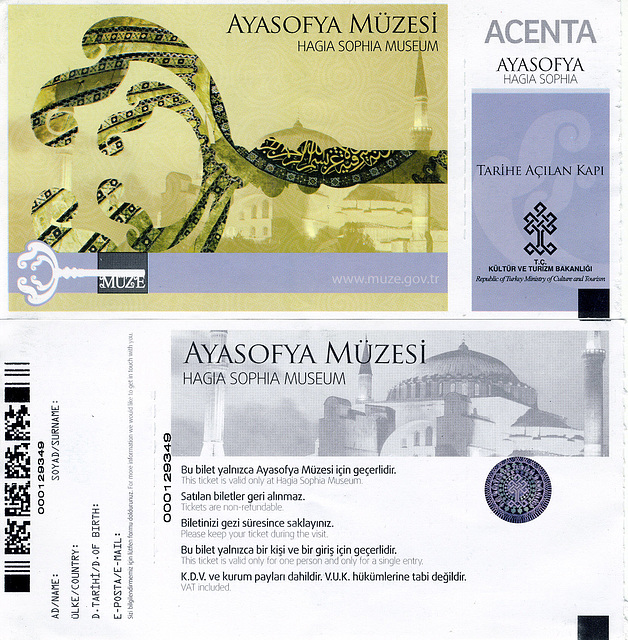 Haghia Sophia Ticket