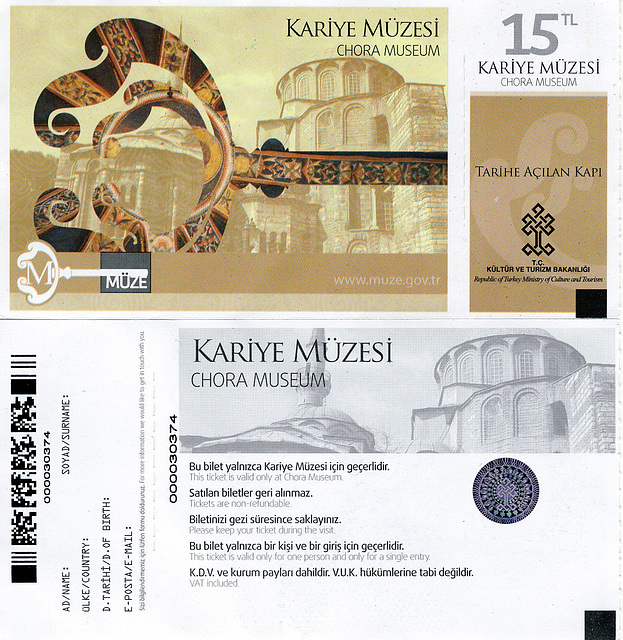 Kariye Ticket