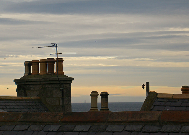 Across the rooftops of Gardenstown, Aberdeenshire