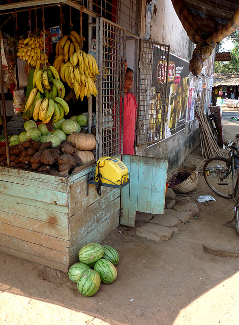 Fruit Shop with Ancient Telephone