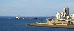 Tanker entering Port of Leith