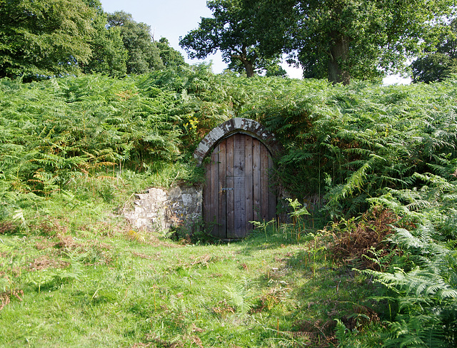 door in the hillside