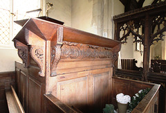 Pulpit, St Peter's Church, Great Livermere, Suffolk.