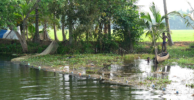 Fisherman Watching his Net