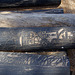 logs engraved and inked for printing