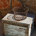 old beehive box and ornate basket