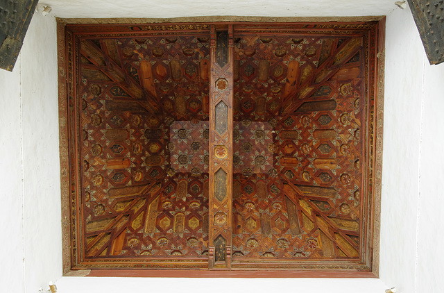 moorish-style ceiling over the entrance