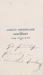 Caroline Erhartt's autograph on the reverse