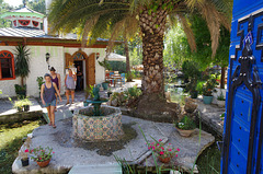 tiled fountain at the Olive Farm