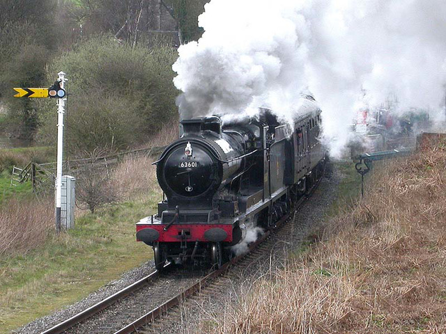 63601 departs Cheddleton